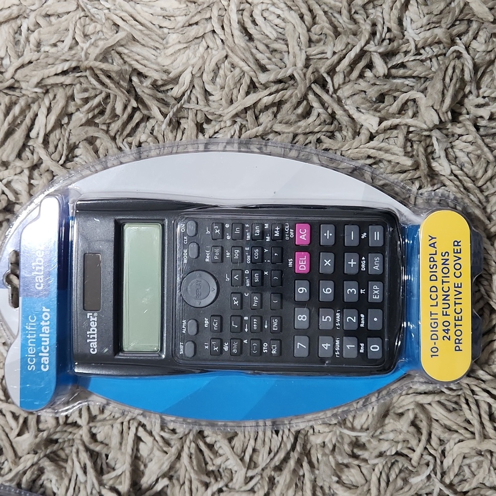 Caliber Scientific Calculator 240 functions 10-Digit LCD Display